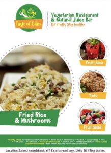 TASTE OF EDEN VEGETARIAN RESTAURANT